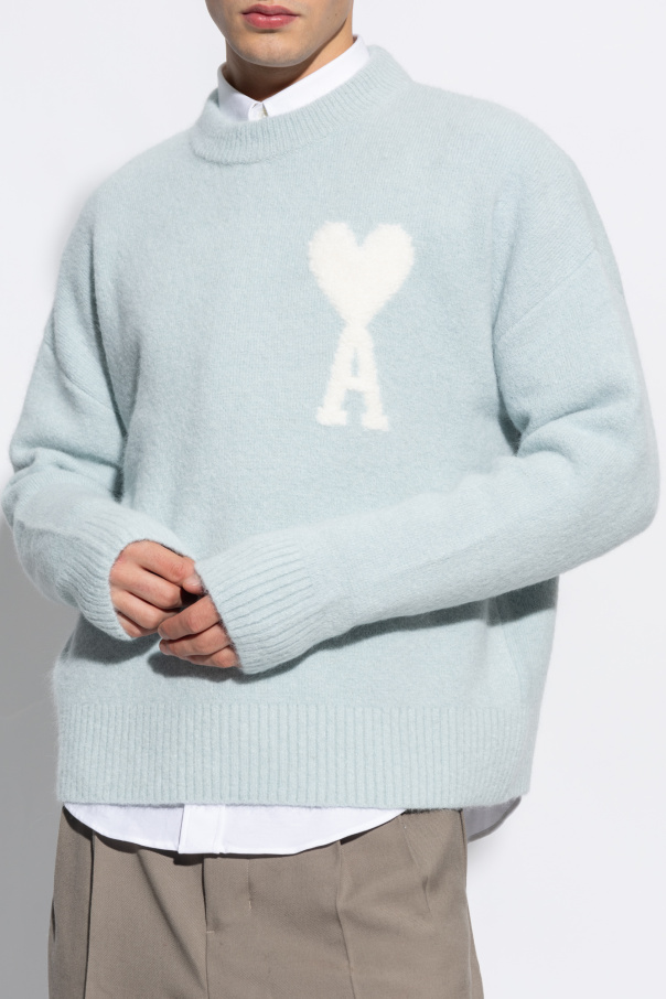 Light blue Sweater with logo Ami Alexandre Mattiussi Light blue Sweater with logo Ami Alexandre Mattiussi